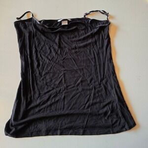 HM Black Camisole Adjustable Spaghetti Strap Scoop Neck Stretch Tank Top Small